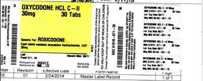 Oxycodone HCl 30mg (Oxycodone HCl 30mg)
